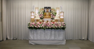 布かけ祭壇1段花飾り